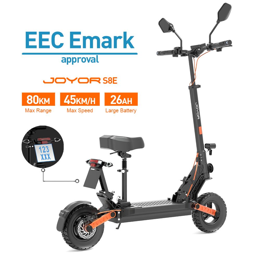 Joyor S8E City Commuting EScooter 800W Dual Motor 48V26Ah Battery E-Foldabe Scooter 10 Inch All-Terrain Tires Electric Scooter