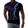 Summer Natural Landscape Lightning Graphic T Shirts Men 3D Fashion Casual Personality Printing Tees Hip Hop Harajuku O-neck Tops