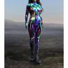 Women 3D Digital Printing Halloween Cosplay Tights Jumpsuit Adult One-piece Carnival Party Stage Show Dance Costume Outfit