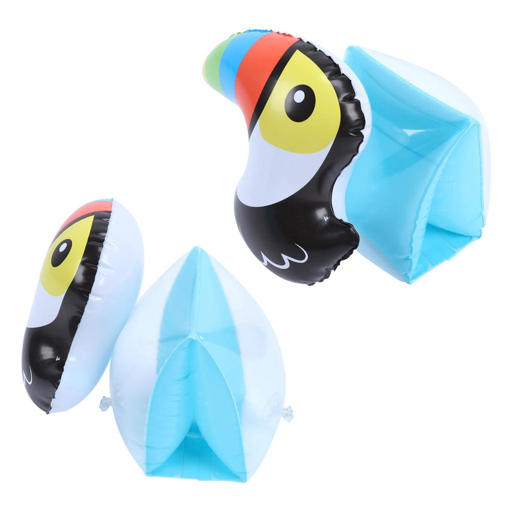Inflatable Swim Arm Band Cute Toucan Pattern PVC Nontoxic Inflatable Swimming Arm Sling for 3 to 6 Years Old Children