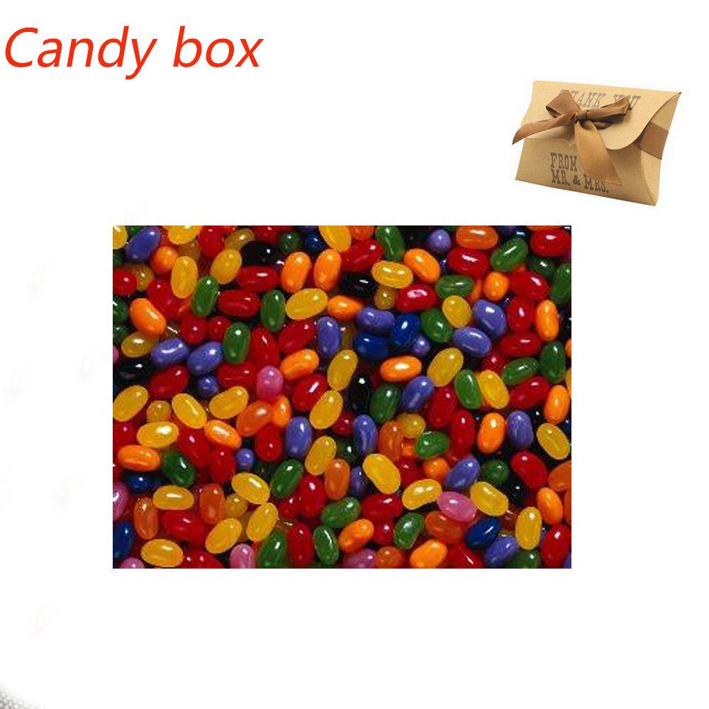 50 PCS Party Supplies Hot Classic Kraft Paper Pillow Shape Candy Box Gift