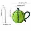 Heat Resistant Ceramic Watermelon Cup 500ml Capacity Coffee Mugs Cute Drinking Cup  Cafe