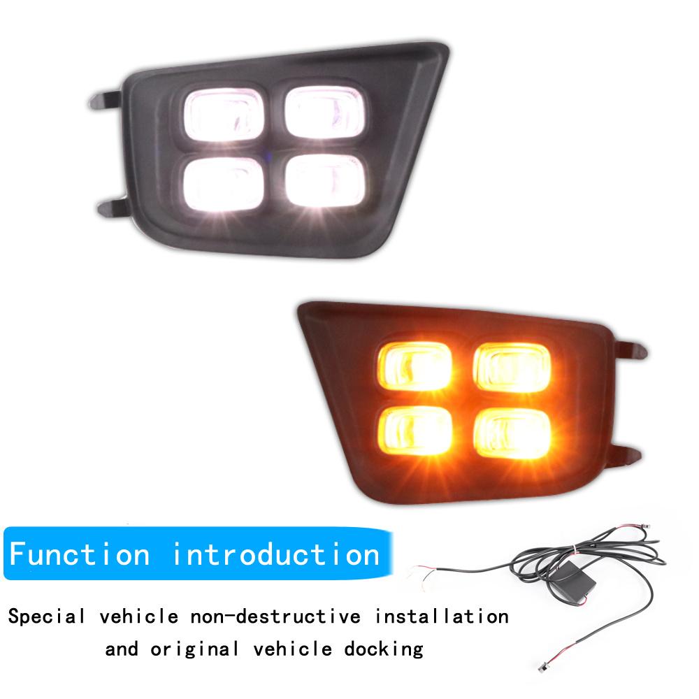 2 шт. ДХО светодиодные дневные ходовые противотуманные фары с указателем поворота для Toyota Tacoma