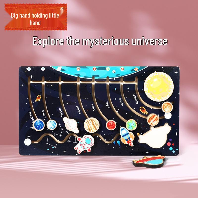 Kids' Educational Toy: Solar System Maze Puzzle for Early Learning and Science Exploration