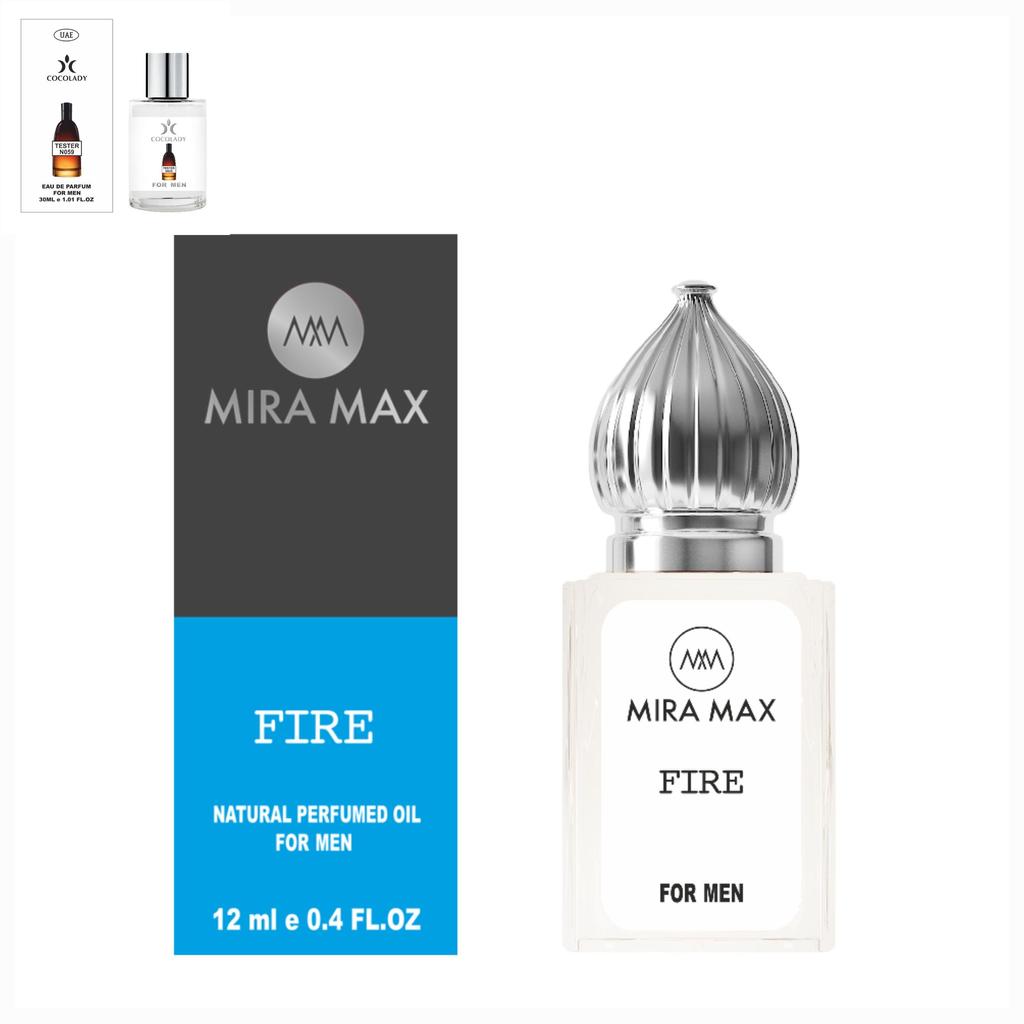 Mira Max FIRE Geit Natural Парфюмированное масло для мужчин, 12 мл (0,4 жидких унций)