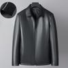 First Layer Sheepskin Leather Leather Jacket Men's Lapel Leather Jacket Sheepskin Medium Old Coat Autumn