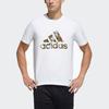 Adidas T Shirts Unisex White Crew Neck Moderate Straight Fit