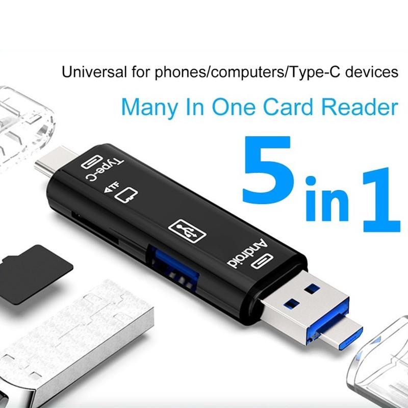 1PC Card Reader Sd Card USB3.0 High-speed Multi-function In One Otg Car Universal Support Typec Mobile Phone Camera Tf