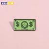 Green USD Symbol Enamel Pin Custom Wealth Money Cartoon Cute Anime Currency Brooches Lapel Badges Jewelry Kid Fans Gift