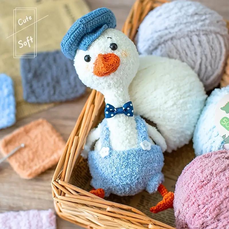 Soft Chenille Yarn Baby Knitting Wool Yarn Plush Thick Velvet Yarn for Hand Knitting Crochet DIY Sweater Scarf Hat Doll