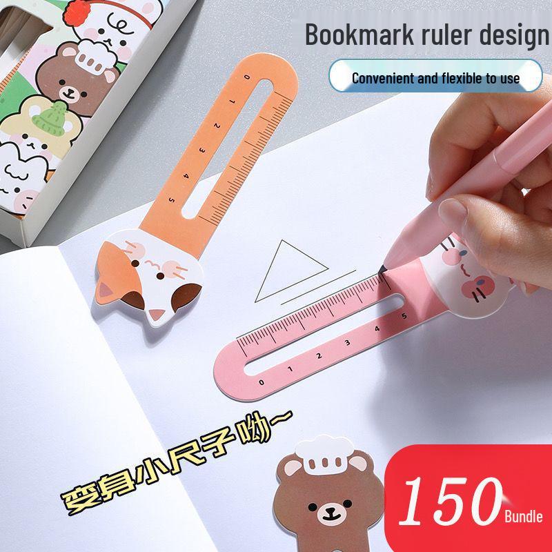 Набор милых линеек для студентов с животными - Мультяшный дизайн