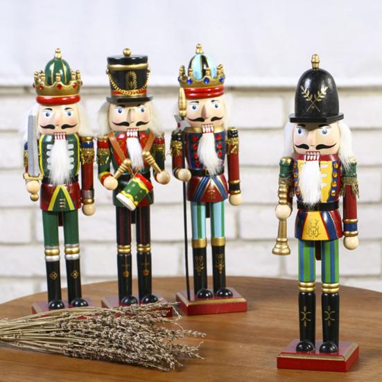 Рождественский Щелкунчик, деревянная кукольная статуэтка, ручная работа, миниатюрный солдат из грецкого ореха, украшение для праздничного стола