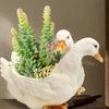 Забавные цветочные горшки Милый горшок для растений Поднос для хранения ключей Декоративные вазы в виде уток для кактусов Фермерский дом Дом Сад В помещении На улице