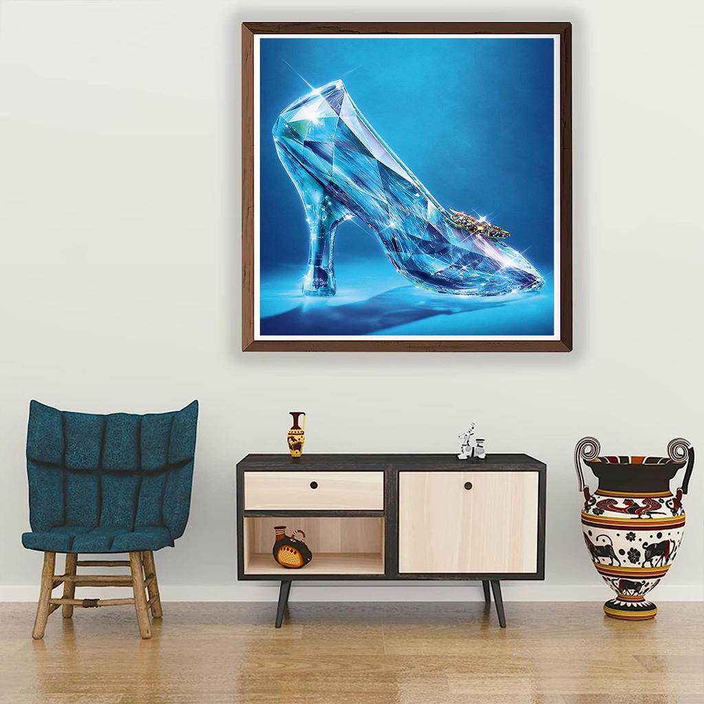 5D Diy Алмазная картина Стеклянные тапочки Алмазная вышивка Полный набор аниме Наборы для вышивки крестом Домашний декор Подарок ручной работы