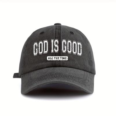 Женская потертая бейсболка с надписью GOD IS GOOD All The Time Стильная для улицы Ретро Уличный Городской Стиль