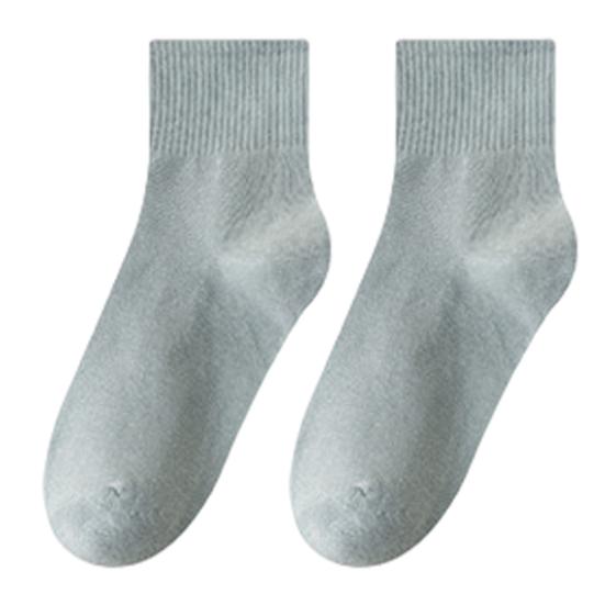 1 пара женских хлопковых носков средней длины без запаха тонкие однотонные высокоэластичные противоскользящие впитывающие пот не садящиеся спортивные носки на все сезоны