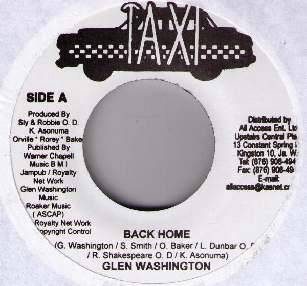 7-дюймовая пластинка GLEN WASHINGTON / LORNA BENNETT - Back Home / Knock none Taxi 2007 Ямайка Регги, Ска и Даб Б/у