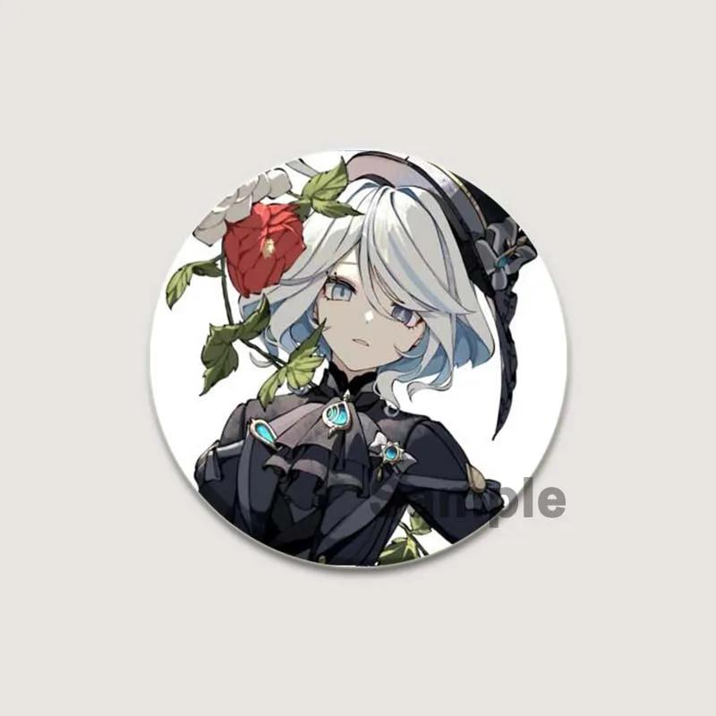 32/44/58mm Anime Genshin Impact Pins Cute Cartoon Furina Badge Handmade Tinplate Brooches Breastpin for Backpack Clothes Gift Accessorys