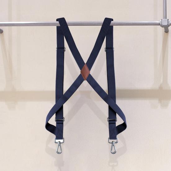 Регулируемые подтяжки унисекс с 2 пряжками, нескользящие съемные X-задние зажимы для рубашки, эластичные подтяжки, аксессуары для одежды