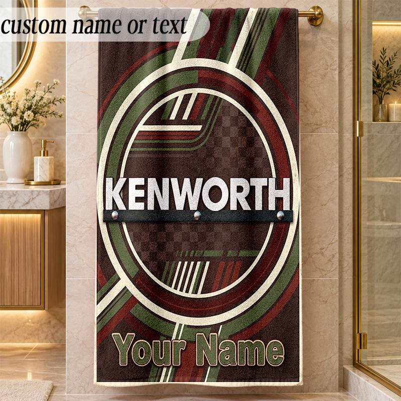 Beach TowelKenworth Custom Name Text Personalized Soft Towel for Beach Pool Indoor Home Decor Gift