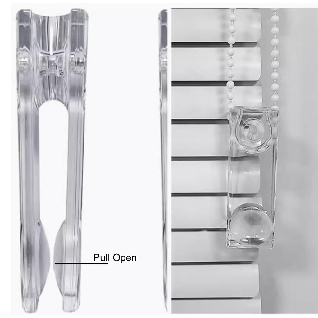 Pack of 8Pcs Plastic Clear Window Shutter Cord Handle for Venetian Blinds Roller Blind Pull Beads Pendants Cord Weights