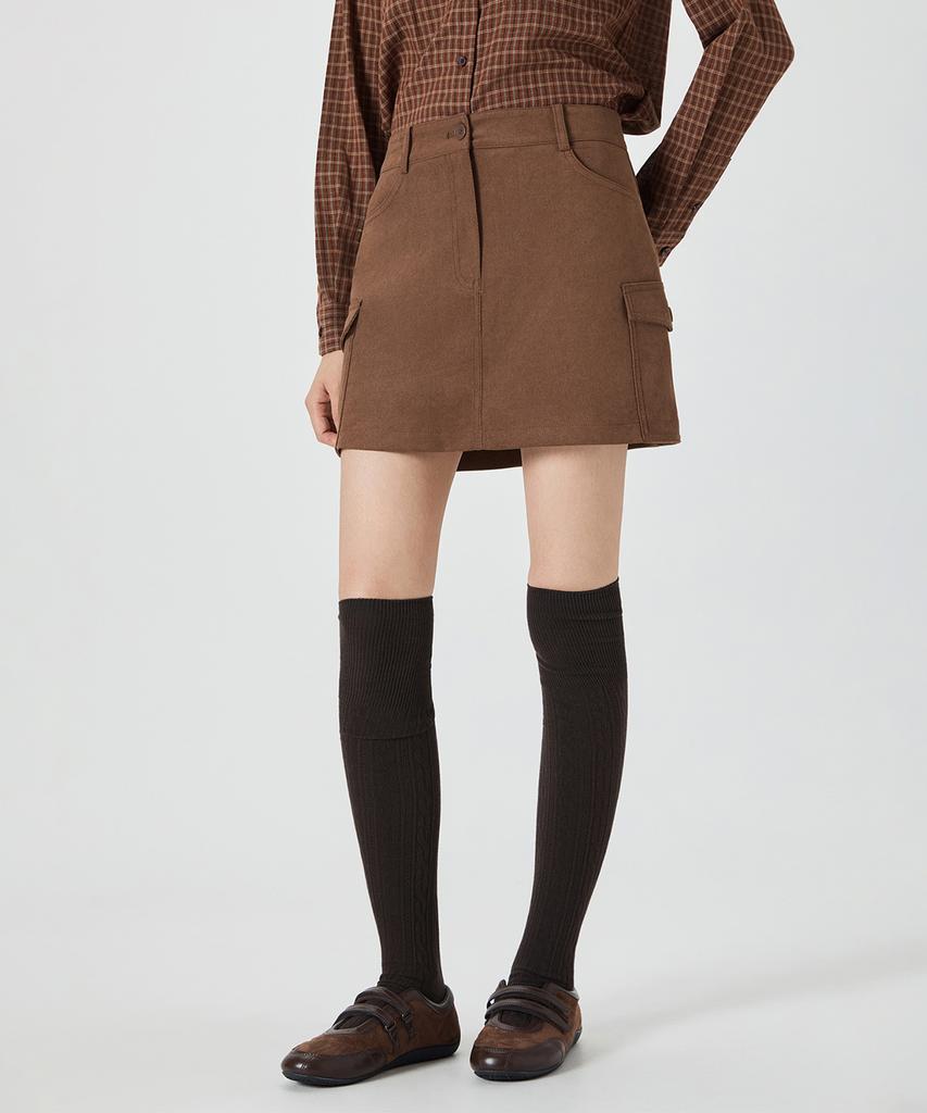 Мини-юбка из искусственной замши MIXXO_Miwwhft02C