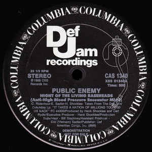 12-дюймовая пластинка PUBLIC ENEMY - Night Of The Living Baseheads CAS1340 Def Jam Recordi 1998 США Рэп и Хип-Хоп/R&B Б/у