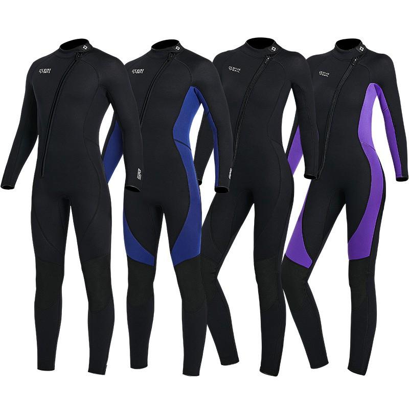 3mm Neoprene Wetsuit Men Women Full Body Long Sleeve Diving Surfing Snorkeling Cold Water Swimming