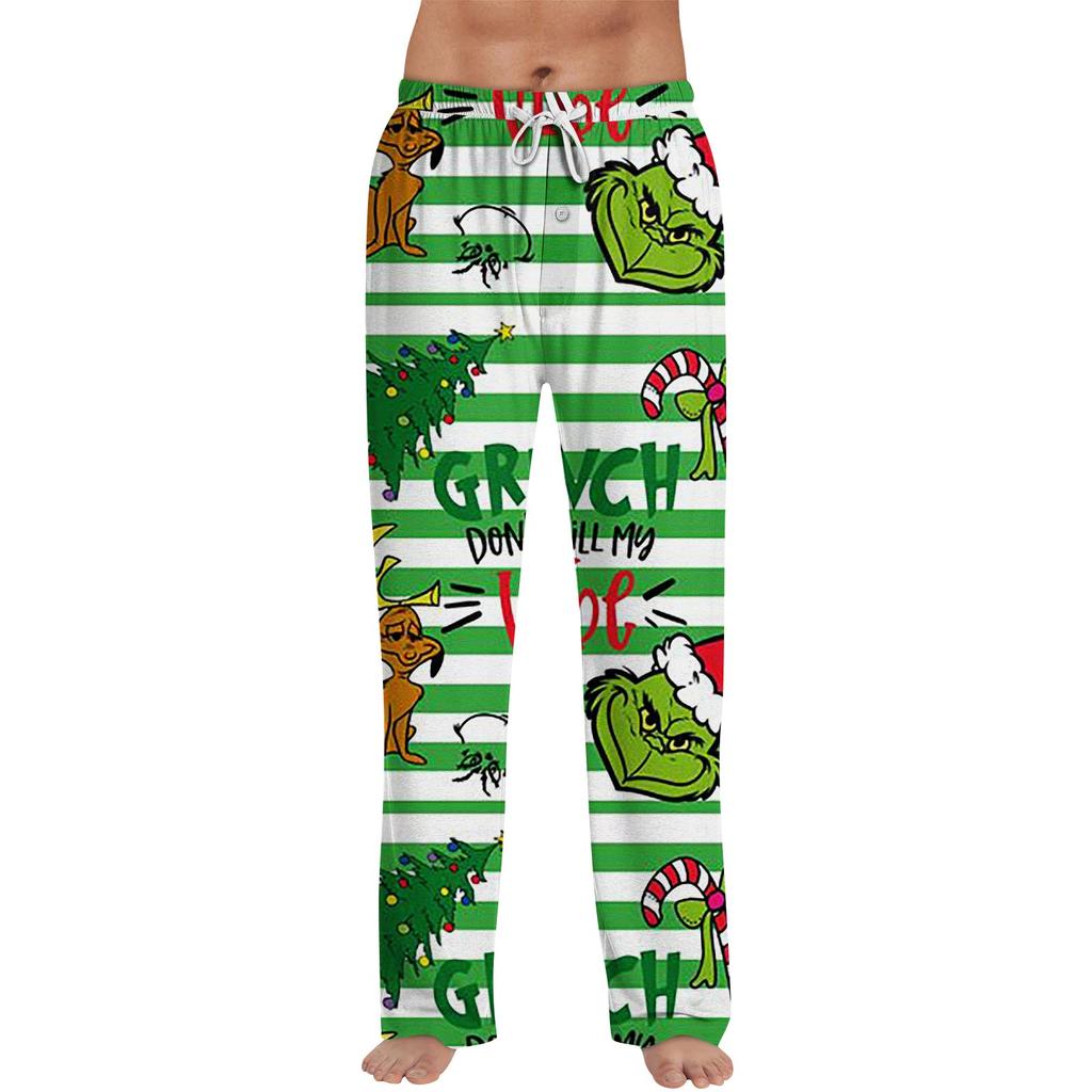 Men's Allover Printed Home Pants Sleeping Pajama Pants Long Pants Pajama Pants Yoga Pants