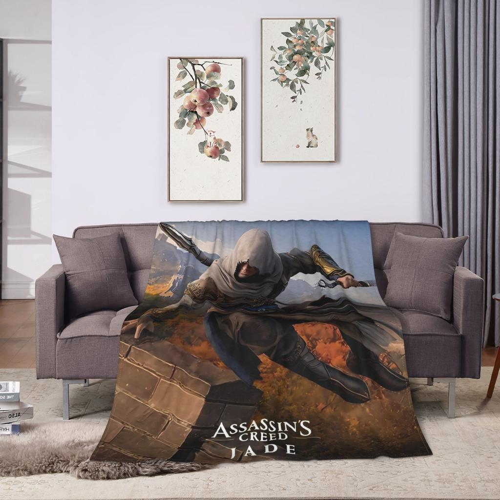 A-Assassins Game C-Creeds Fashion Flannel Blanket Warm Soft Bedding Throws for Home Decor Airplane Bedspread Sofa Bed Cover