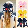 2Pcs New Children's Big Bow Clip Headdress Print Pattern Hair Clip Thread Streamer Hair Accessories Girl Gift