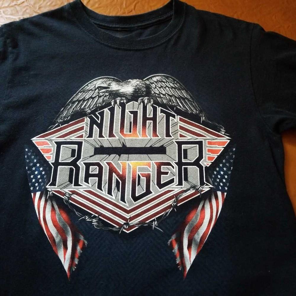 Boy's Casual Cotton Crew Neck T-shirt Night Ranger Band Tour Black Oneside Size S-4XL Shirt Unisex