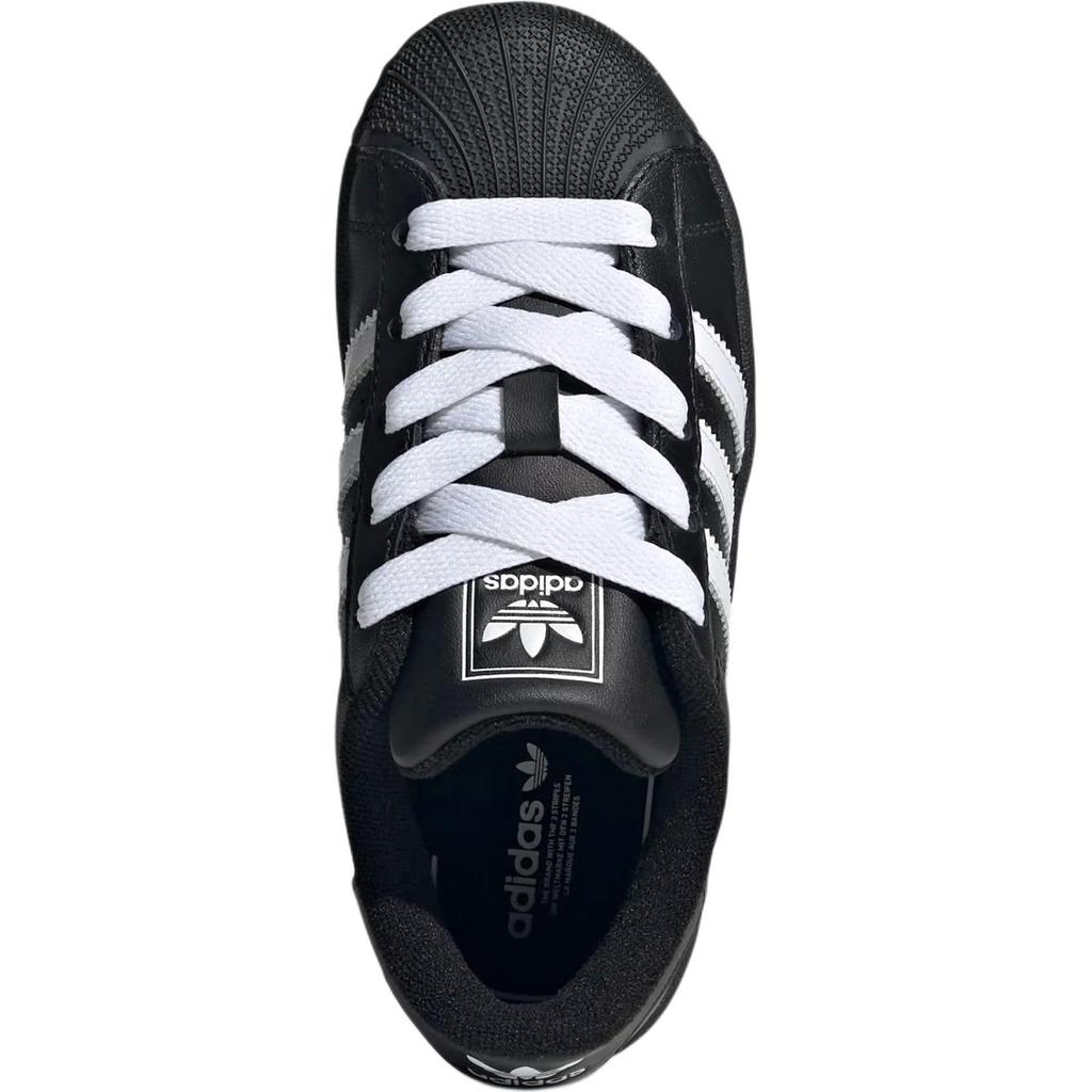 adidas Originals Superstar 2 Устойчивые к истиранию Низкие Детские скейтбордические кроссовки Черные Детские JI0214