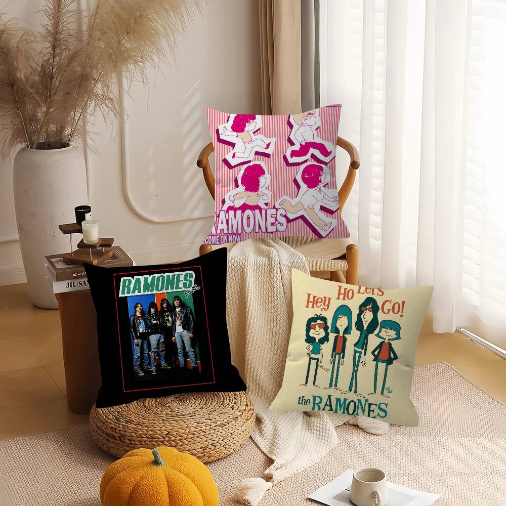 Pillowcase toon Gift Cushion Cover Bedroom Home Sofa Chair Seat Decor pillow case Rock Band RRamones ANIME