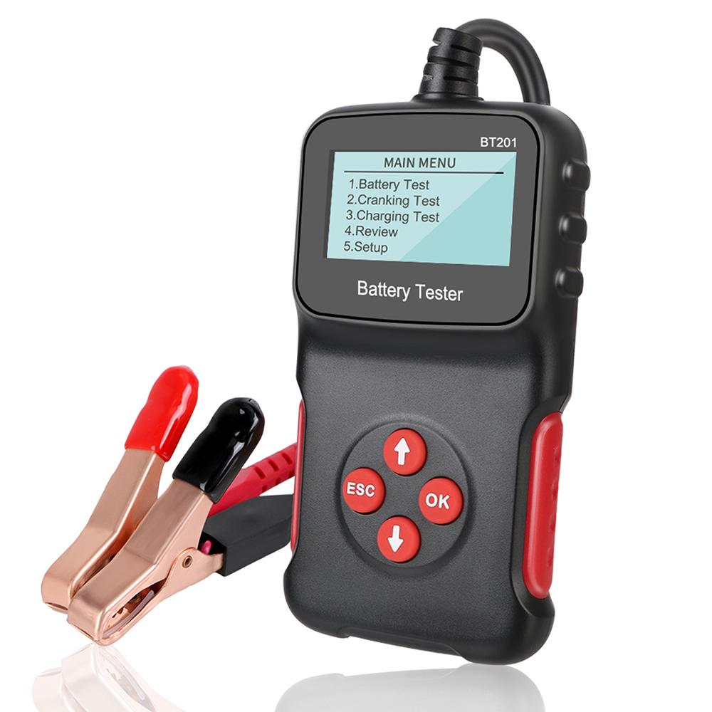 Support 6 Languages Car Battery Tester 100-2000 CCA Multi-Function BT201 12V Cranking Charging Circut Test