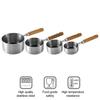 4 шт. мерная ложка с деревянной ручкой пищевой класс без BPA полированная поверхность многоразовый мерный стаканчик набор инструментов для приготовления пищи