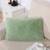 Nordic Plush Rectangular Pillowcase - Crystal Velvet Mink Cushion Cover, Solid Color