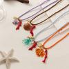 Necklace Set Resin Starfish Pendant Necklace Ethnic Style Dopamine Necklace  Gift