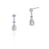 K10 White Gold Earrings 111616153211 for Women [4℃] (WG)