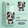Cartoon Cute Panda Square 6D Plating Case for VIVO V27 V23E V25 OPPO A31 A15 Realme 10 C11 8 9 HUAWEI P40 Pro P30 Mate Nova Honor Soft Cover