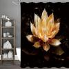 Желтый Лотос Занавеска для Душа, Декоративная Занавеска для Душа для Ванной Комнаты, Водонепроницаемая Занавеска для Душа с Крючками