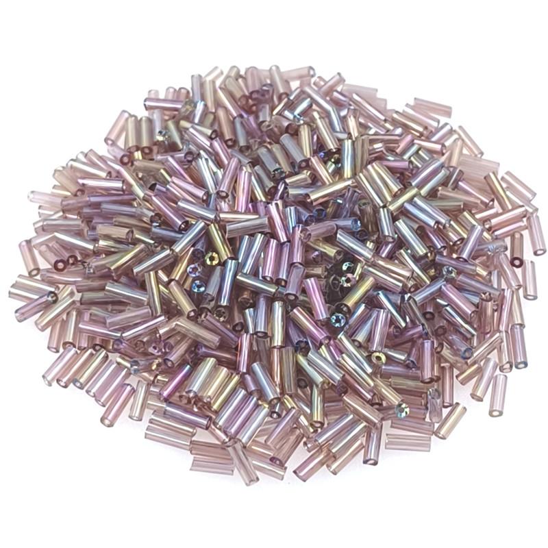 Креативные аксессуары для самостоятельного изготовления ювелирных изделий Длинные трубчатые стеклянные бусины для изготовления ювелирных изделий Ожерелье Бусины-разделители Многоцветные 2x7 мм Браслеты 300 шт.