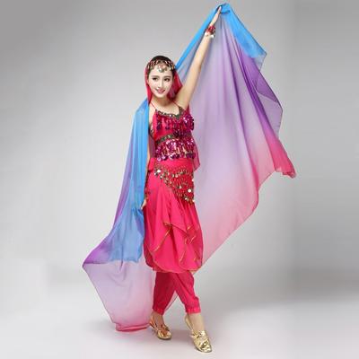 Платок для рук, костюм для танца живота, набедренный платок с крупным градиентным узором для женщин, для выступлений, шоу, карнавала, вечеринки.