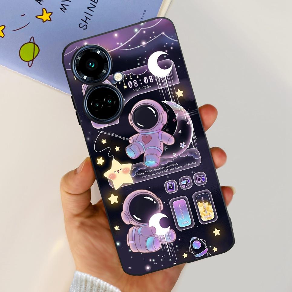 Для Tecno Camon 19 / 19 Pro 4G 5G / 19 Neo Задняя крышка Мультяшный Крутой стиль Животные Девочковый Мягкий ТПУ Силикон Чехол для телефона Матовый Coque