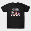Men Black Print T-shirt Super Large TShirt Bluey Here Come the Grannies, Band Style No-Cut Transfer Paper Print Cotton Tshirt
