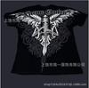 Summer Men's Fashion Skull Letter Printing Trend Slim Fit Casual 3D Digital Printing Short Sleeve Top