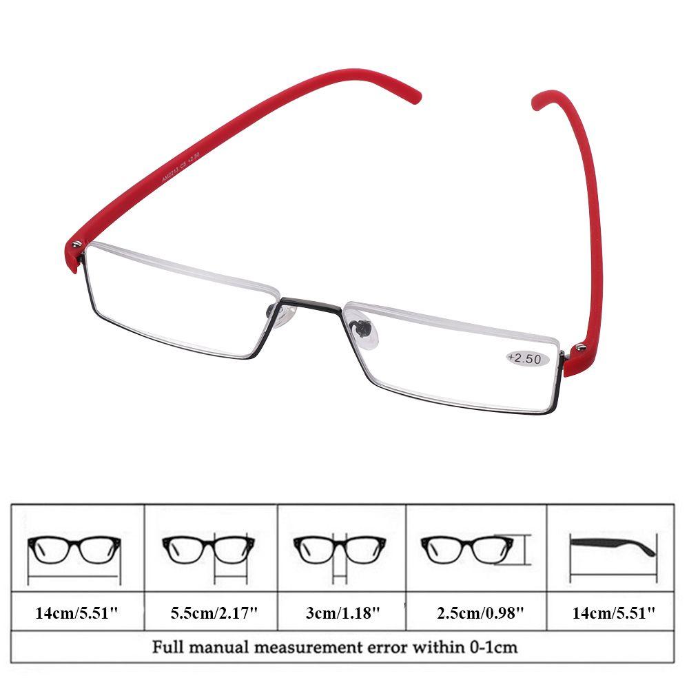 Vision Care TR90 Ultralight Reading Glasses Semi Rimless Reader Eyeglasses Half Frame