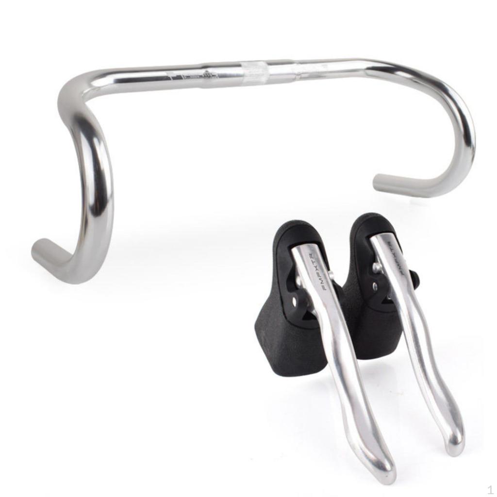 Fixed Gear Bullhorn Handlebar 6061 Aluminum Road Bike Multiple Hand Positions