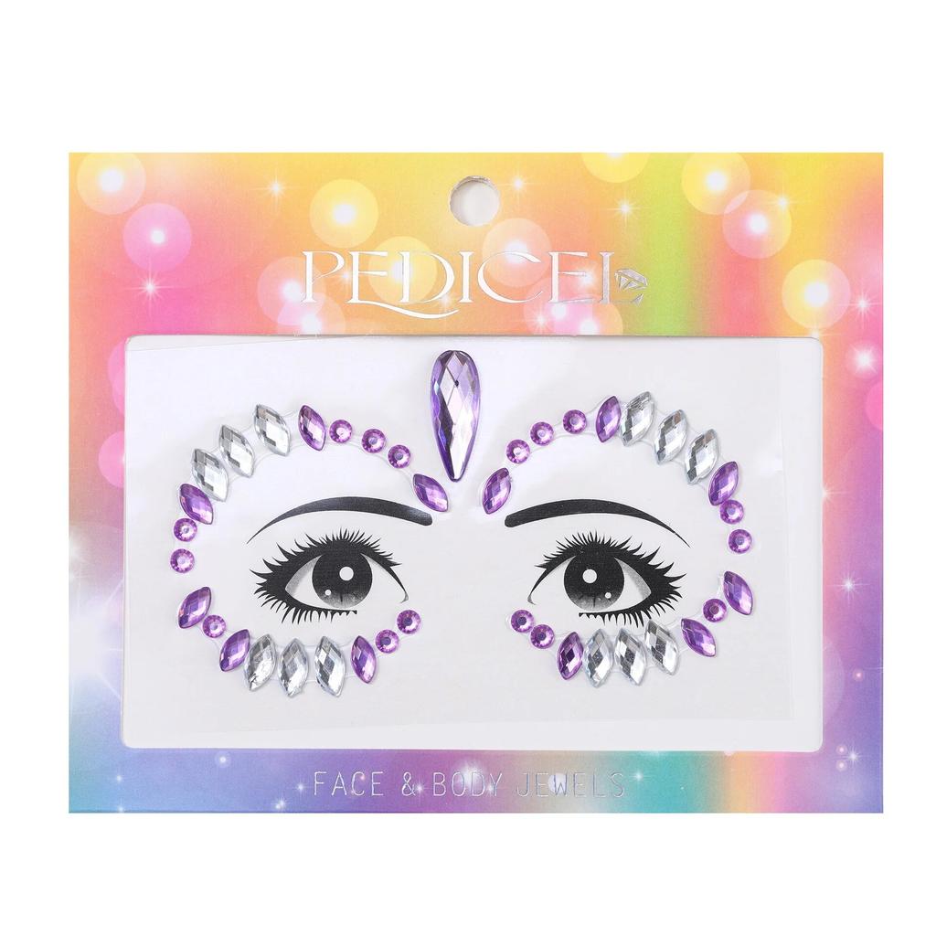 Colourful Kids Makeup Face Stickers Crystal Diamonds Gemstones Girls Women Holiday Glitter Party Self Adhesive Eye Face Tattoos