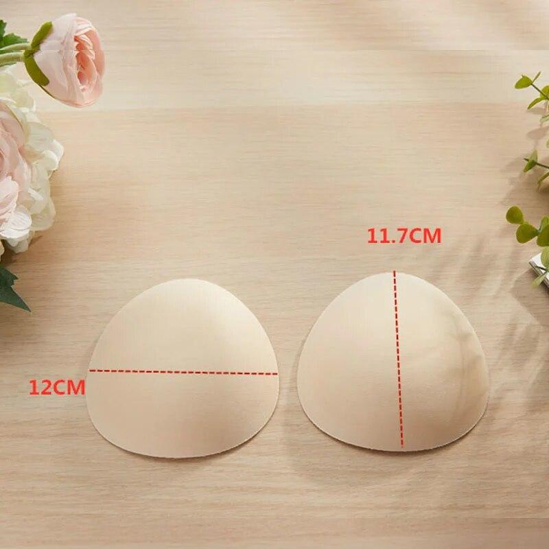 1 Pair Summer Swimsuit Padding Inserts Sponge Foam Bra Pads Women Chest Cups Breast Bra Bikini Inserts Chest Pad 2 Colors
